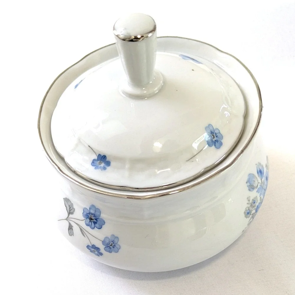 Fine Bohemian China Rhineland Rose Bowl Sugar Creamer Czechoslovakia 3-Peice Set